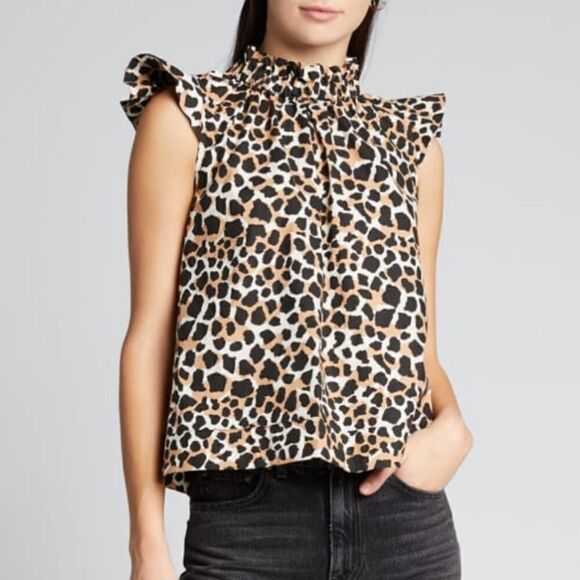 New The SEA New York Apollo Flutter Sleeve Top Small - Picture 1 of 15